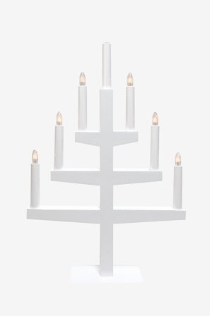 Star Trading - Lysestage Trapp 7 - Hvid - Adventslysestager - Fra Homeroom