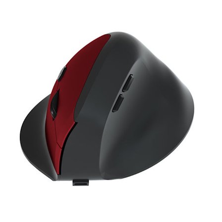 Bluetooth/2.4G Dual Mode ergonomisk vertikal mus Genopladelig til kontor, gaming rød