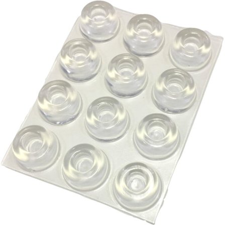 108 st små transparenta dörrhandtagsstötfångare - självhäftande dörrstopp väggskyddsgummifötter för högtalare, elektronik, möbler