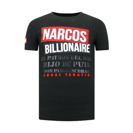 Local Fanatic T-Shirt Med Tryck Narcos Billionaire svart, Herr, Herr, Storlek: 2XL