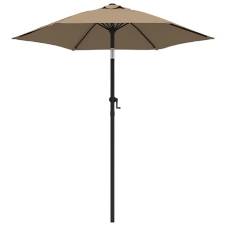vidaXL Parasoll taupe 200x224 cm aluminium