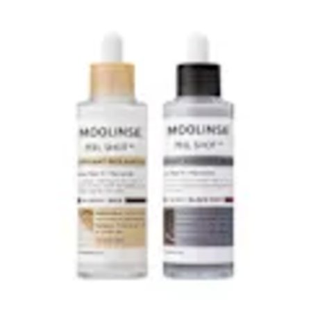 Peel Shot Glow Rice Ampoule Duo Hvit Ris Ampoule + Svart Ris Ampoule Mykgjørende Eksfolierende Ansikts- og Kroppsskrubb Fjerner døde hudceller, porer.
