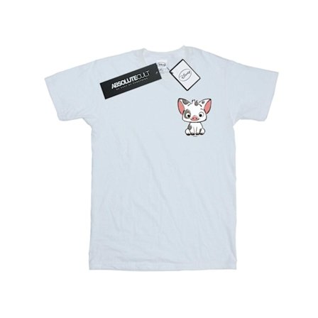 Disney Herr Moana Pua The Pig Brösttryck T-shirt XL Vit