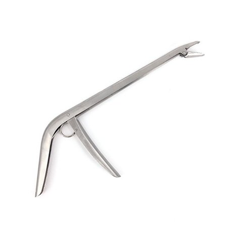 1 stk krokutløsertang i sølv rustfritt stål