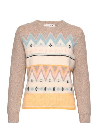 Ayla Knit Pullover Patterned A-View