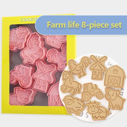 8 stk/sett Animal Cookie ters Kake dekorasjonsform