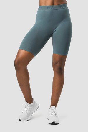 ICANIWILL - Define Seamless Logo Biker Shorts Jungle Green- Shorts - Dames - sportkleding van ICIW