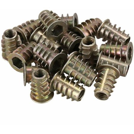 20 stk M6X 15mm sekskant sokkelskrue gjengeskrue for tre