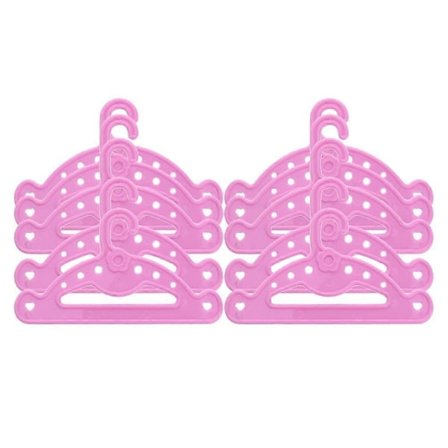 10 stk. 45 cm Dukkehenger Nyttig Kleshenger Dukketilbehør Henger Enkel Dukke Kleshenger