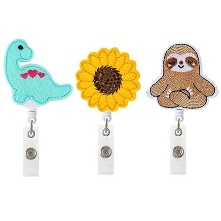 3 st utdragbar nyckelring märkeshållare