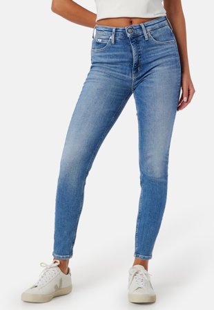 Calvin Klein Jeans High Rise Super Skinny Ankle 1AA Denim Light Vaatteet