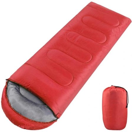 pc Sovepose til voksne, enkel kuvertsovepose til voksne til 3 sæsoner, letvægt til camping og vandring[qb] Rød
