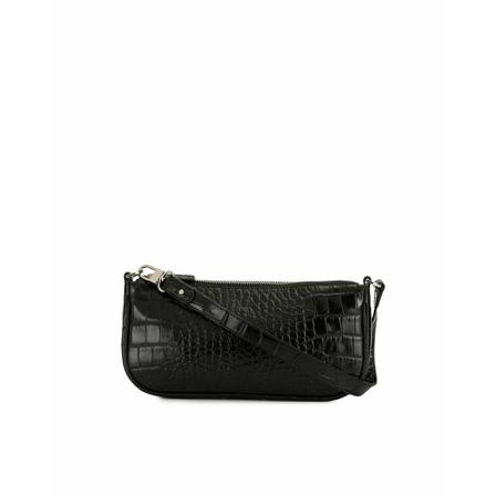 By Far, Rachel Croco Embossed Leather Bag Zwart, Dames, Maat:ONE Size,leer