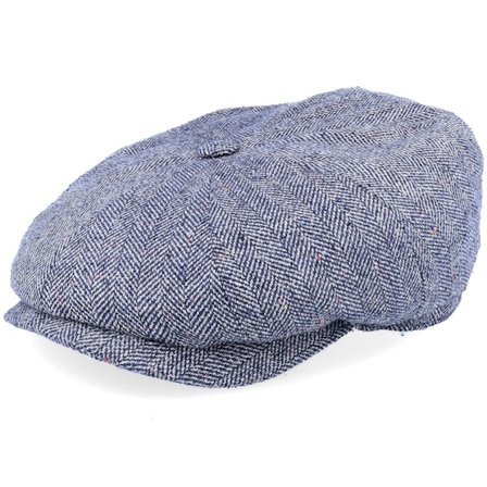 Stetson - Blå flatcap Caps - Hatteras Silk Navy Flat Cap @ Hatstore