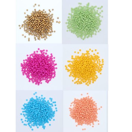 Armbånd Perle Korssting Glasperler 6 Pakker (Sæt 2)