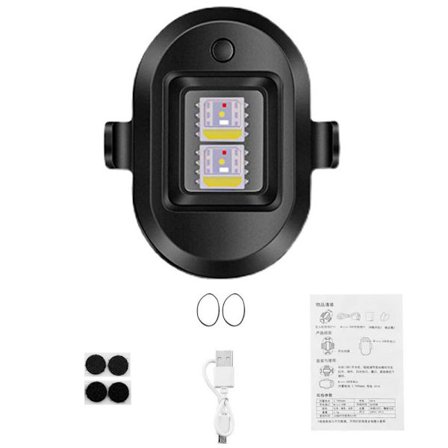 Drone Strobe Light Genopladelig 4/7 Farver Justerbar LED Lys Kompatibel til Mavic 3/Mini 3 Pro/Air 2S Droner