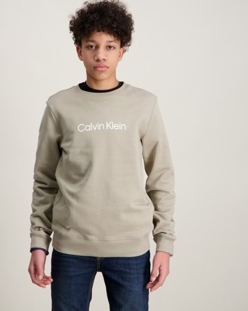 Calvin Klein INST. LOGO REGULAR CN Grijs Truien Jongens - Kids Brand Store