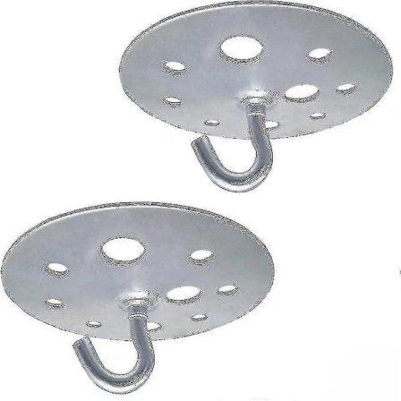 Metall Tak Krok Ro-Bas 90mm Tung Duty Lysekrone Krokholder, 2 Stykker