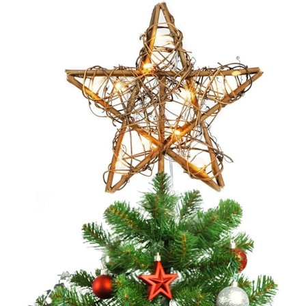 Julgransprydnader, 10 LED-lampor Toppstjärna