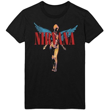Nirvana Unisex Adult Angelic T-Shirt L Svart