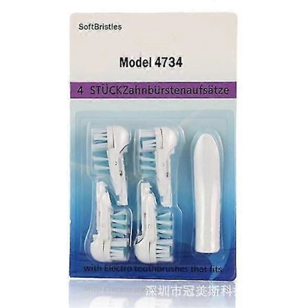 4 stk. Udskiftningsbørstehoveder Dual Clean til Braun Oral B Cross Action Power