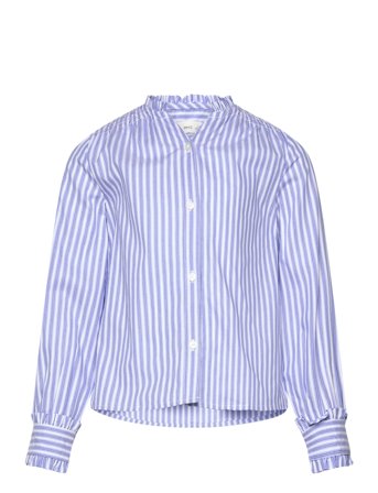 Mango | Striped Shirt With Pleated Details | 8