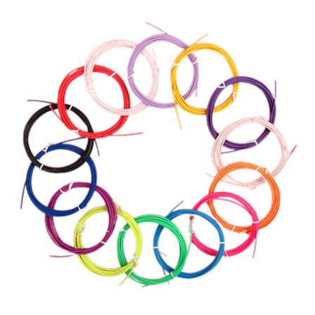 10 färger 3D-penna PLA-filamentpåfyllningar Hög temperaturbeständig 1,75 mm 3D-skrivarutskrift Penna Filament