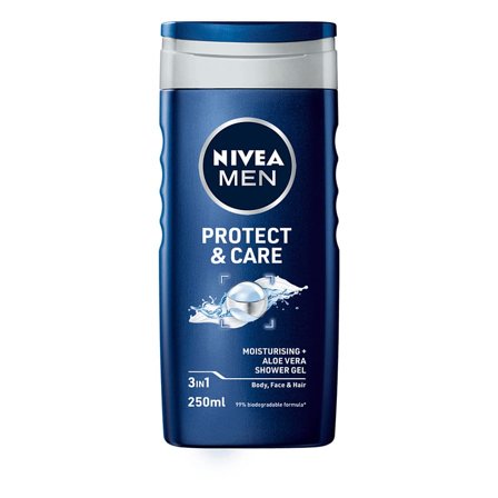 NIVEA NIVEA MEN Protect & Care Shower 250 ml, Mænd, Kropspleje, Bad & Brus