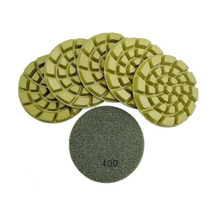6 kpl timanttilattian kiillotuslaikat hartsisidos terrazzo lattia halkaisija 4 tuumaa, 400 karkeus
