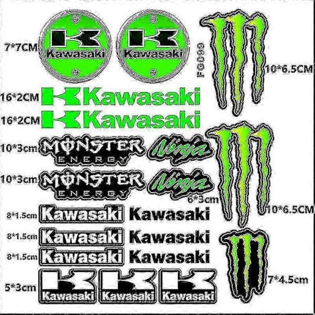 Racing Car Motorcykel Monster Energy Klistermærker Hjelm Dekaler Til Yamaha Honda Kawasaki Suzuki Tw