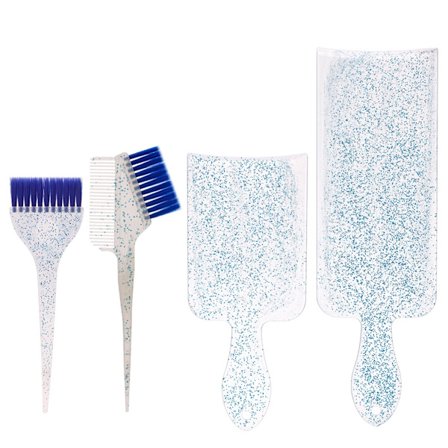 4x hårfargesett Hårstriperverktøy Balayage-brett Hårfargebørster for hårfarging, toning, bleking