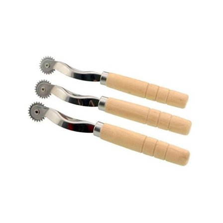 Kopierhjul syrulle syværktøj takket kant syning med træhåndtag