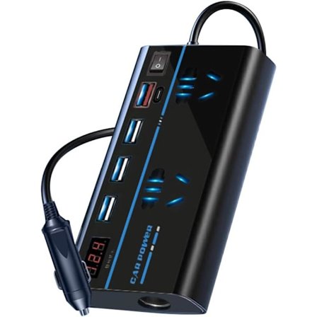 200W Bil Strømomformer DC12V til AC110V 12V Bil Opladningsstik Køretøj Bil Strømadapter Konverter Bil Strømomformer Adapter med 4 USB-porte