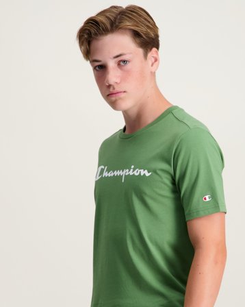 Champion SS Tee Zielony T-shirty Chłopiec - Kids Brand Store