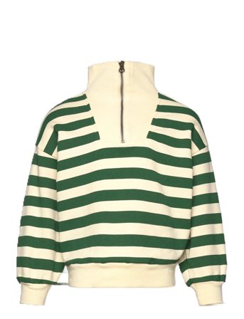 THE ANIMALS OBSERVATORY Stripes Freen Blowfly Sweatshirt - Green - 4 Y