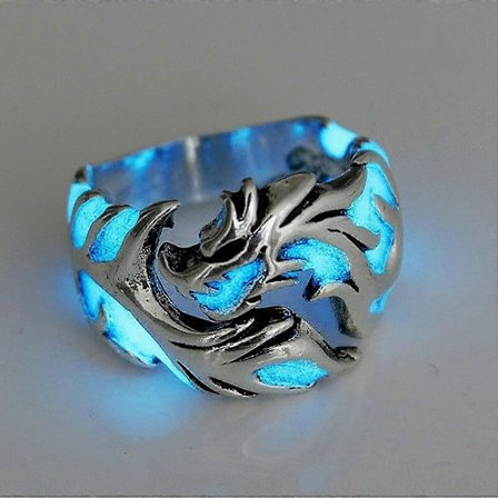Sval Justerbar Herrar Glow In The Dark Punk Vintage Lysande Drakering Smycken