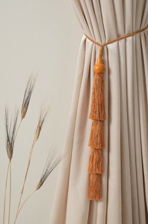 Jotex - Duskbånd 1-pk Sennepsbrun - NURU - Kjøp Gardinholdere hos Jotex