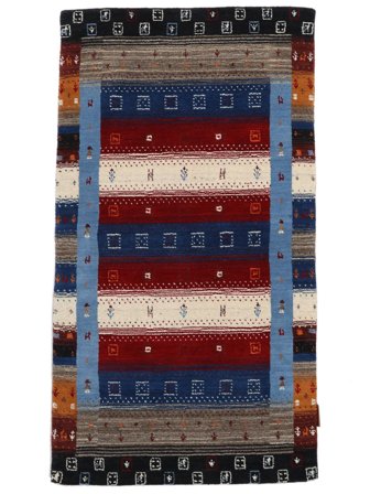 Liten Gabbeh Loribaft Matta 80X146 Ull