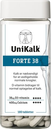 Unikalk Unikalk Forte 38 180 tabl., Helse & Madvarer, Vitaminer, D-vitamin