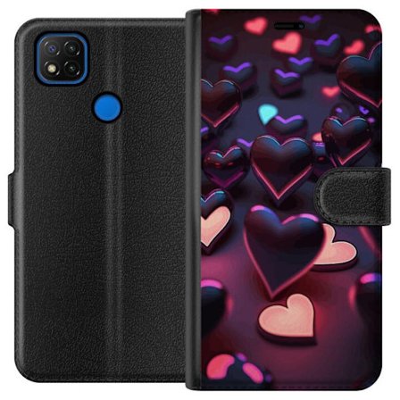 Yhteensopiva Lompakkokotelo Xiaomi Xiaomi Redmi 9C KeskiyönSydämet