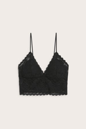 Kappahl | Pitsirintaliivitoppi Musta L | Musta