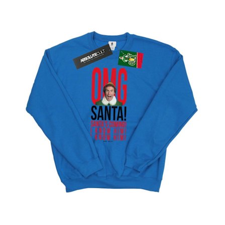 Elf Mens OMG Santa I Know Him Sweatshirt XL Royal Blue