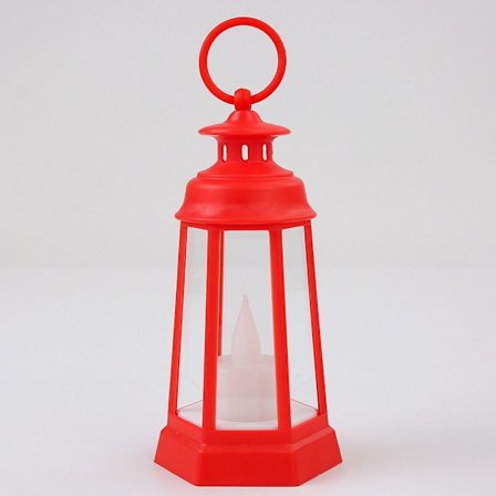 Led Lantern Candle Lantern RØD