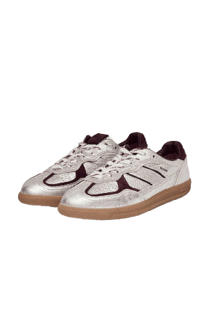 Alohas Tb.490 Grain Shimmer Silver & Burgundy Leather Sneakers Dam Flerfärgad 41