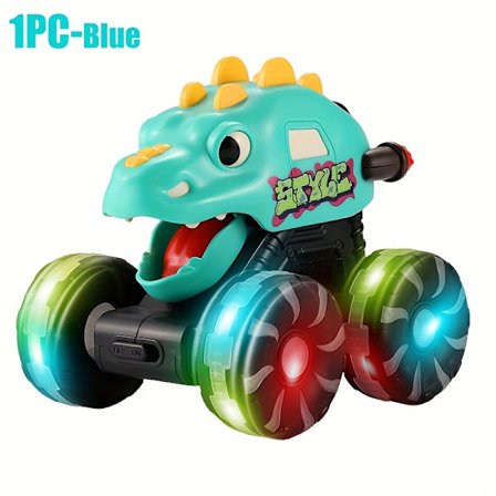 Monster Truck Leketøy, Bevegelsesaktivert Lysende Biler, LED Lysende Hjul Dinosaur Billeker, Monster Treads Lightning Wheels, Lekegave - Trykk [YJD]