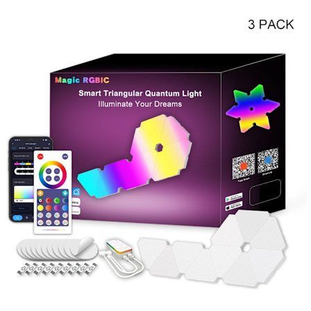 RGB LED Hexagonal Vägglampa Light DIY LED Lamp Light Fjärrkontroll Bluetooth-kompatibel/Wifi Led Lamp Atmosphere Light