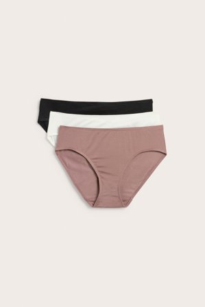 Kappahl | Briefalushousut 3 kpl:n pakkaus | Tummanpinkki