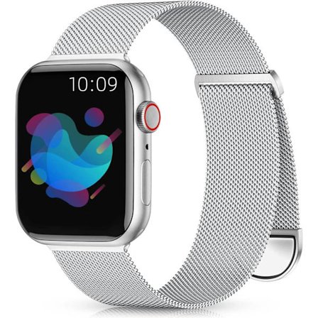 Metallband kompatibel med Apple Watch band 40 mm 38 mm 41 mm Silver-WELLNGS