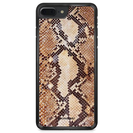 Bjornberry Skal iPhone 8 Plus - Brun Ormskinn