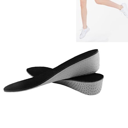 Højde Indlægssål - Åndbar - Sort - 4cm - 1 Par